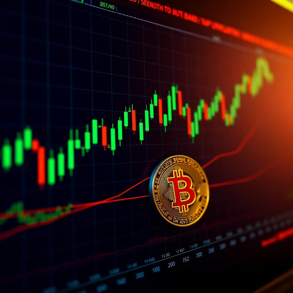 Trading chart representing US spot bitcoin ETF flows