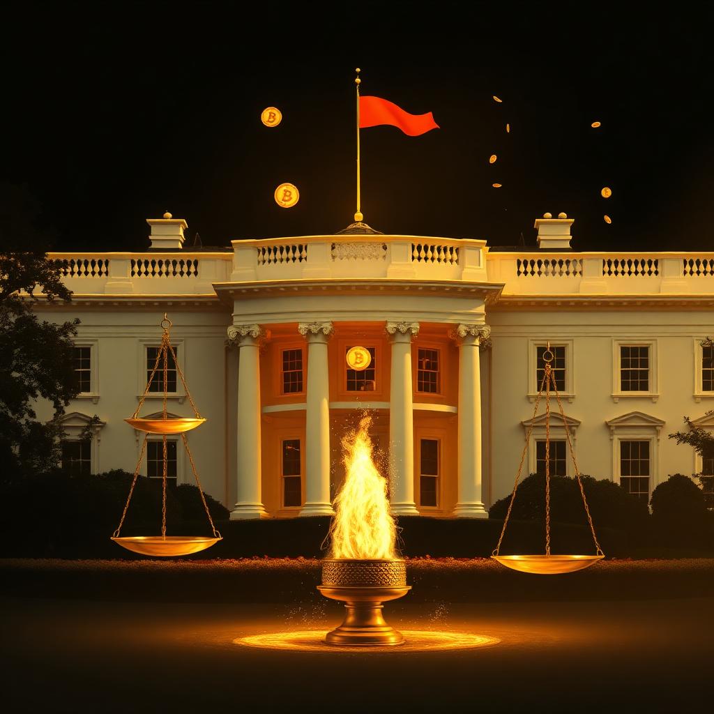 Abstract graphic representing political influence over crypto policy